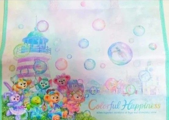 ディズニー ダッフィー カラフルハピネス ショッピングバック S