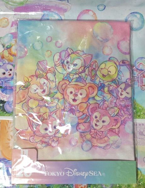 ディズニー ダッフィー カラフルハピネス Tシャツ Lサイズ