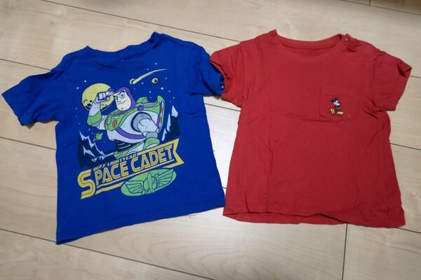 トイストーリー バズ & ミッキー 半袖 Tシャツ 男の子 90
