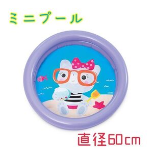 ビニールプール ミニプール 60cm 小さめ ネコ 水遊び 紫