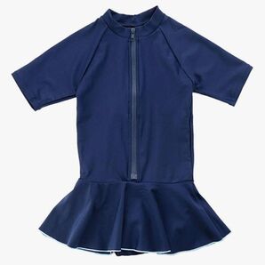 キャサリンコテージ ワンピース水着 150 ネイビー UVプロテクト