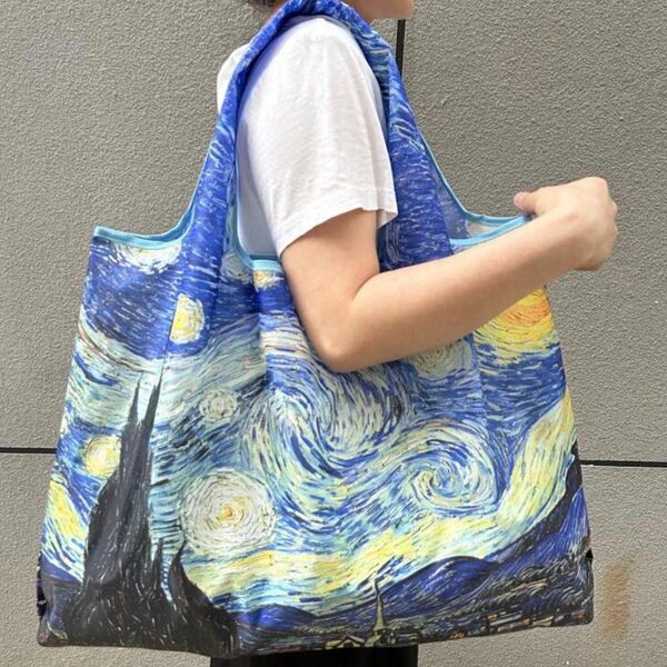 526【新品未開封】 絵画 名画 油絵 ゴッホ 星月夜 エコバッグ