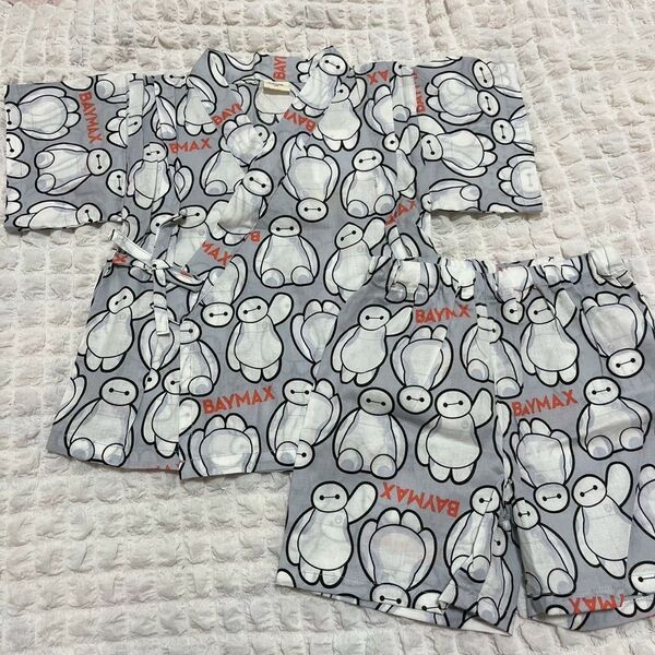 ベイマックス柄 甚平キッズ 上下セット 95cm 夏祭り 新品
