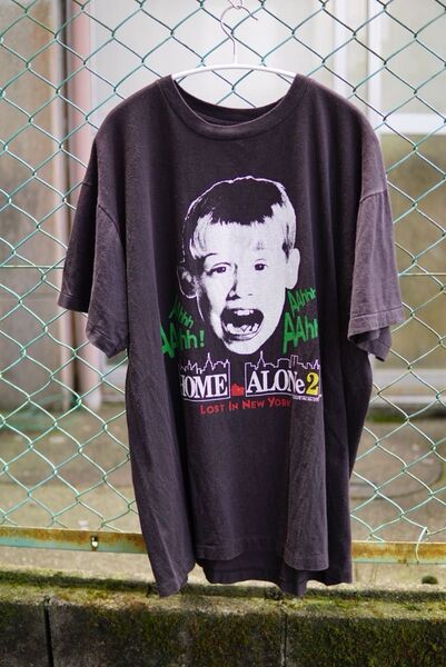 90s ホームアローン2 Tシャツ 古着 ヴィンテージ 半袖Tシャツ 黒