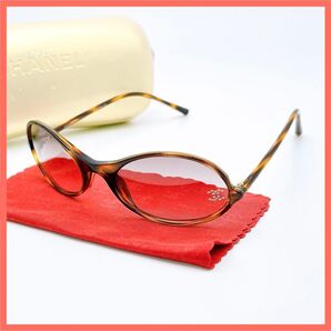【鑑定済み!】シャネル サングラス 5044-B べっ甲風 5218 135