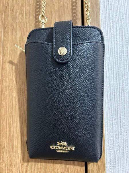 COACH /スマホショルダー携帯 ポシェット/ブラック