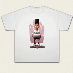 男女兼用 半袖Tシャツ イラスト ゆったり ストリート ピザ