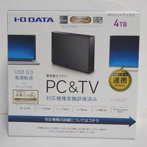 【新品未開封】IODATA 4TB 外付けハードディスク HDCZ-UTL4K アイ・オー・データ PC&TV USB3.0