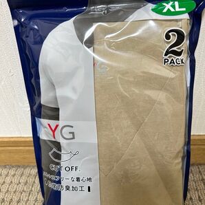 グンゼ VネックTシャツ 2枚組 新品未開封 透けないベージュ