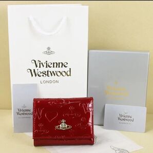 Vivienne Westwood 三つ折り財布 レッド エナメル