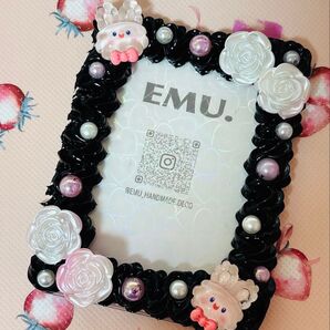 【No.22】硬質トレカケース ホイップデコ B8 薔薇