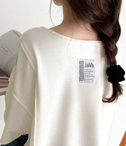 【新品】Java ダメージ加工 裏毛プルオーバー