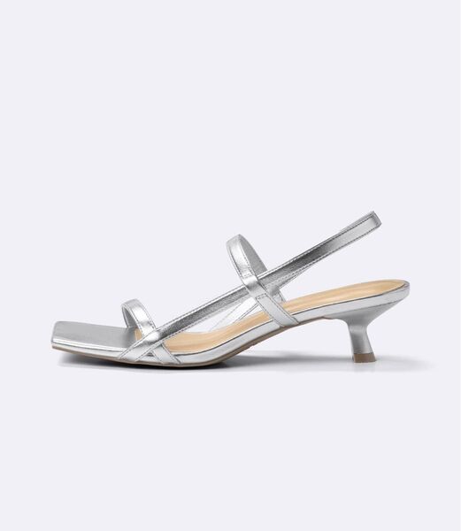 【新品】GU ナローストラップ ヒールミュール シルバー