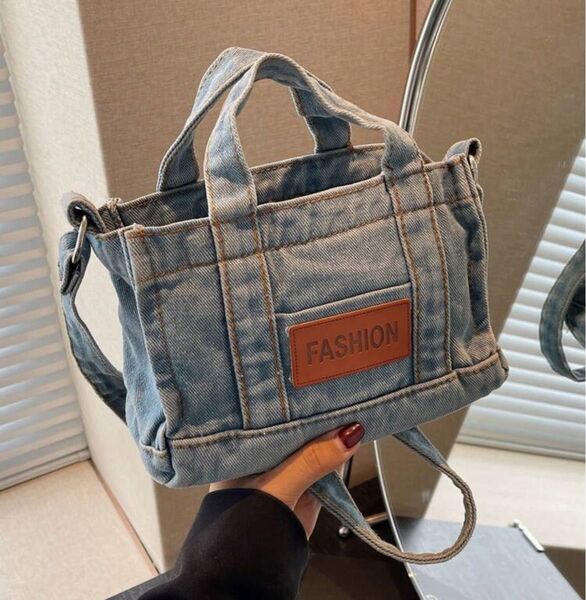【新品】デニム マルチレイヤー ショルダーバッグ トートバッグミニバッグ