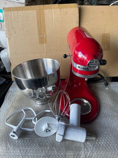 (H-1)KitchenAid スタンドミキサー レッド 9KSM16シリ-ズ