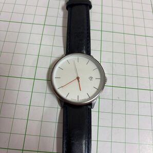 稼働品 腕時計 メンズ クォーツ アナログ ホワイト