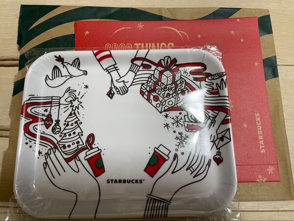 スターバックス ミニトレー トレー ケーキ皿 クリスマス プレート ノベルティ 非売品