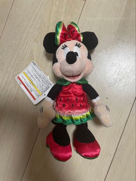 ディズニー ぬいぐるみバッジ ぬいぐるみ ぬいば ミニー フルフルフルーツ すいか スイカ ディズニーランド ディズニーシー