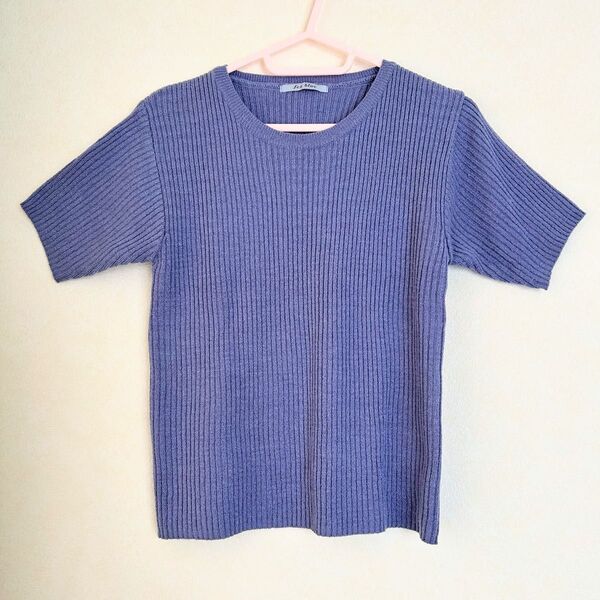 fez blue 半袖 トップス ニット サマーニット リブ 春夏