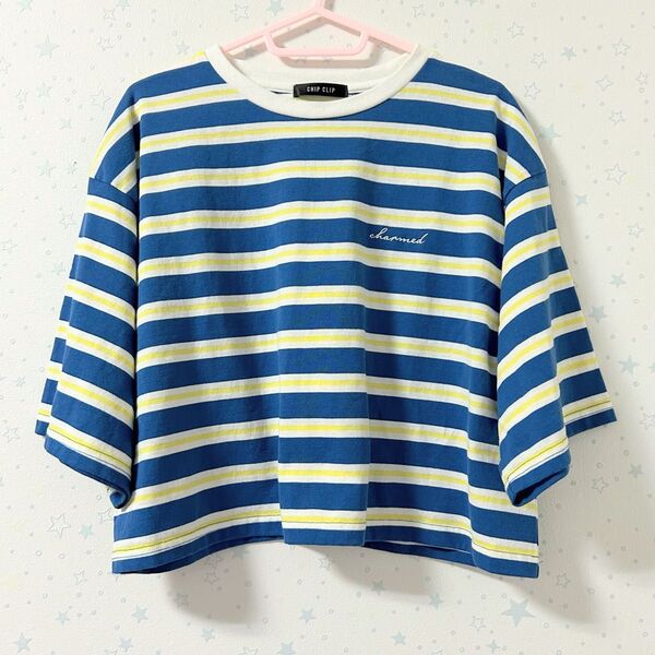 アベイル chipclip Tシャツ 半袖 ボーダー オーバーサイズ 春夏 ゆったり カジュアル