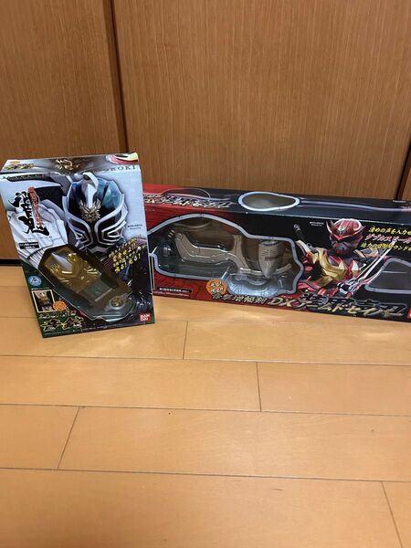 新品未開封 2点 変身鬼弦 音錠 DXアームドセイバー 仮面ライダー響鬼 カブト 電王ディケイド オーズ フォーゼ ダブル キバ