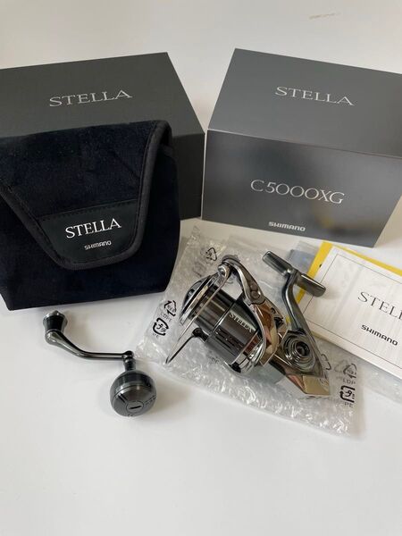 シマノ 22 ステラ STELLA C5000xg ウォーターランドウッドノブ付き