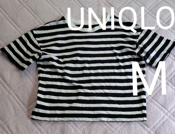 UNIQLO★М★紺白ボーダーTシャツ