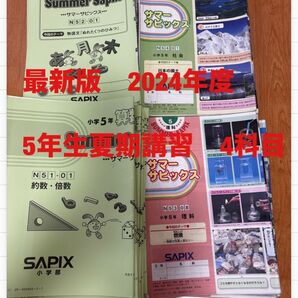 最新版 2024年度 サピックス 5年生夏期講習 4科目