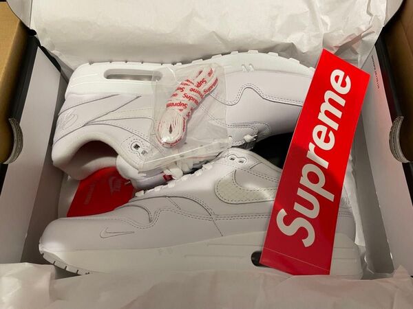 新品未使用 Supreme × Nike Air Max 1 white US9.5 27.5㎝