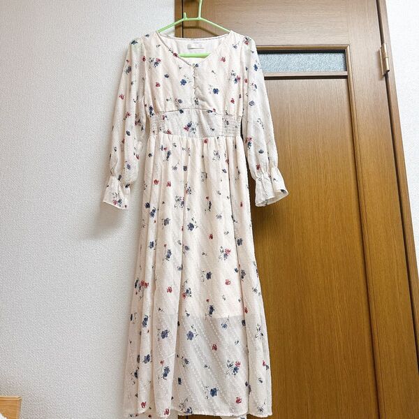 花柄ワンピース シフォンワンピース