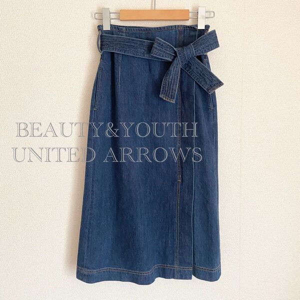 ユナイテッドアローズ UNITED ARROWS BEAUTY&YOUTH デニムラップ タイトスカート
