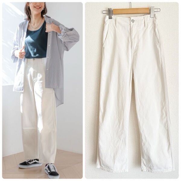 グローバルワークGLOBAL WORK GOODデニムバギーパンツ ワイドパンツ