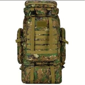 74.95L カモフラージュ ハイキングバックパック - 高品質&大容量、耐久性ポリエステル製キャンプ アウトドアアドベンチャー用