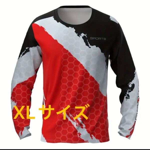 メンズ マルチカラー ラッシュガード 速乾性 ハイストレッチ クルーネック 釣り サイクリング ランニング ジョギング アウトドア