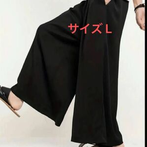 メンズ 袴パンツ はかまパンツ ワイドパンツ 和風 和カジュアル ダンス かっこいい 涼しい オシャレ 足長効果 ウエストゴム