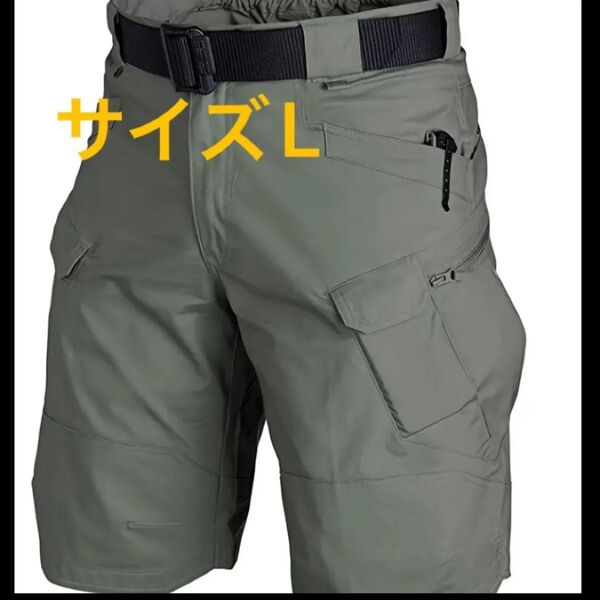 マルチポケット付きメンズタクティカルショーツ 耐久性 撥水 カーゴパンツ アウトドア ハイキングトレッキング フィッシング 登山等