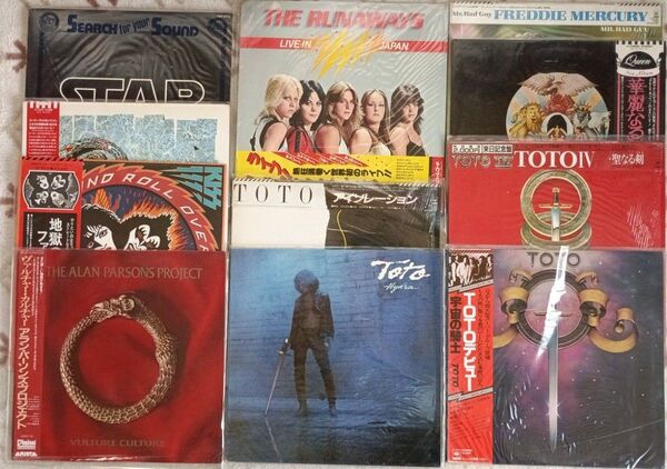 洋楽レコードLP ランナウェイズ キッス クィーン TOTO他