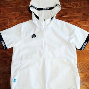 ADIDAS ゴルフフード付きジャケット ホワイトレディース