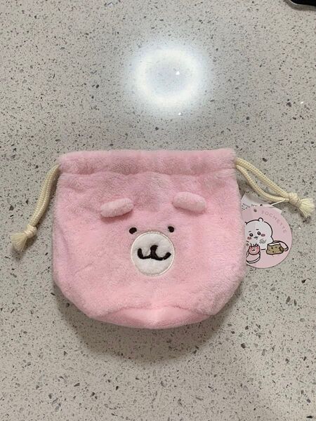 【新品タグ付き】 ちいかわ フェイス巾着 くまさんポシェット ポーチ ちいかわ くまさんポシェット フェイス