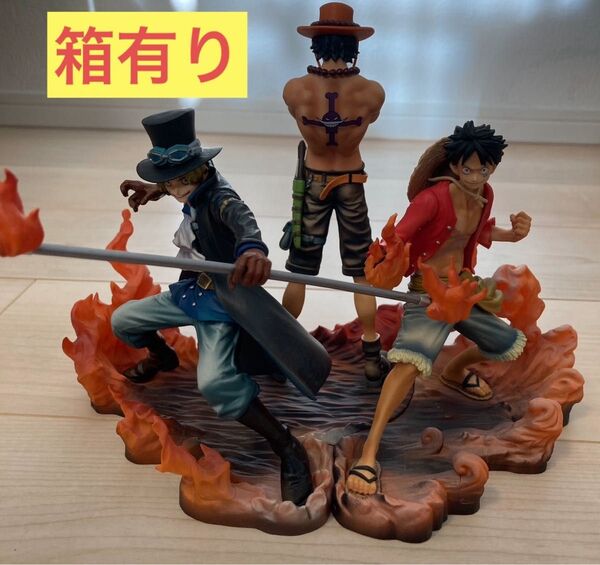 開封済み 中古 brother hood ルフィ エース サボ フィギュア ワンピース ONE PIECE