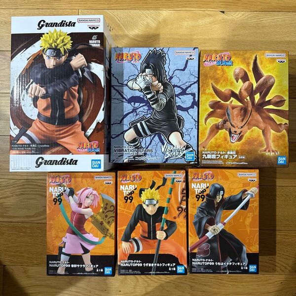 NARUTO-ナルト- 疾風伝 フィギュア5個セット うずまきナルト うちはサスケ 春野サクラ うちはイタチ 九喇嘛