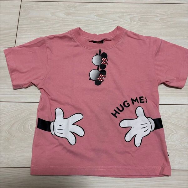 ミニーマウス Tシャツ ピンク HUG ME