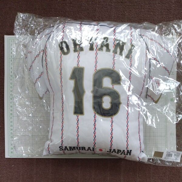 大谷翔平 侍JAPAN 背番号16 ユニフォーム型 クッション 未開封 新品 2023 WBC