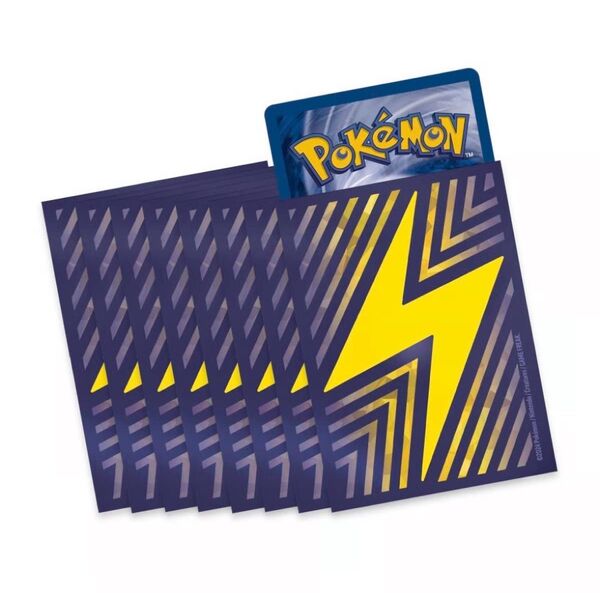 【新品未使用】公式海外限定 ポケカ 電気 スリーブ ポケモンカード シールド 65枚入