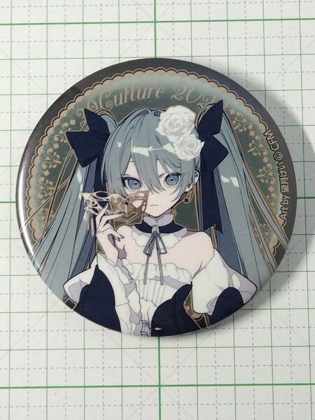 初音ミク 39Culture 2023 大き目メタリック缶バッジ