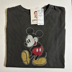 ミッキーマウス ヴィンテージ風 Tシャツ グレー