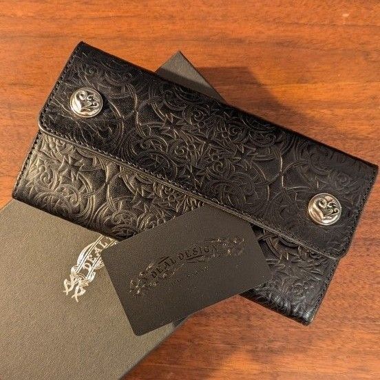DEAL Design ディールデザイン トラッカーロールウォレット レザー 長財布 ブラック