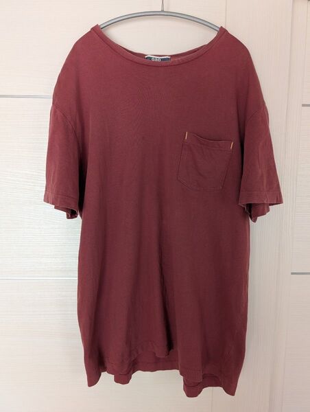 OLD GAP ギャップ 90s ヴィンテージ 無地 ポケット Tシャツ エンジ 半袖 large L/Gサイズ