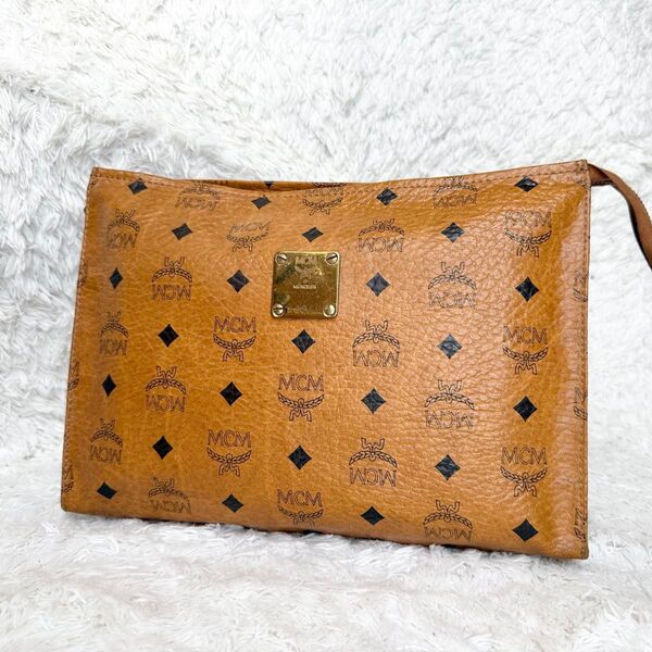 MCM エムシーエム クラッチバッグ セカンドバッグ ヴィセトス 茶系 レザー