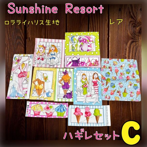 ロラライハリス生地 レア Sunshine ResortパネルセットC